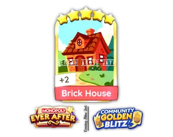 Set #24 Brick House Sticker 5 Star - Monopoly_Go Golden Blitz Event - June 2nd