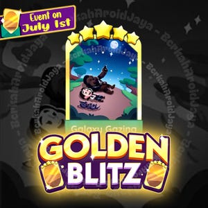 Naklejki Glaxy Gazing Naklejki Monopoly_Go 5 gwiazdek - Wydarzenie Golden Blitz 1 lipca