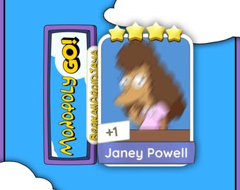 Monopoly_Go 4 Star Sticker Set #12 "Janey POwell" New Album