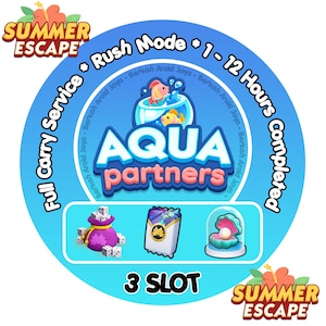 AQUA Partners (3 SLOT) MONOPOLY_GO Pertners Event on July 8th - Full Carry Service - Rush Mode