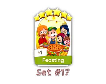 FEASTING Sticker (Set-17) Monopoly_Go 6 Star Stickers