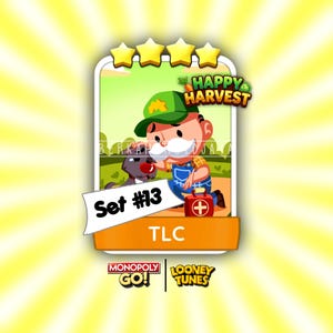 Juego de pegatinas TLC n.° 13 Monopoly_Go: pegatinas de 4 estrellas - Álbum Happy Harvest