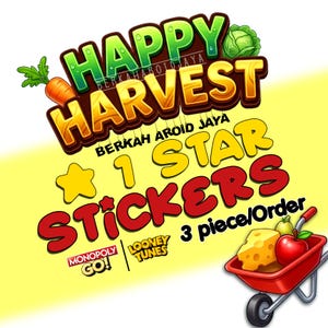 Monopoly_Go 1-sterstickers - Happy Harvest Album - 3 stuks per bestelling