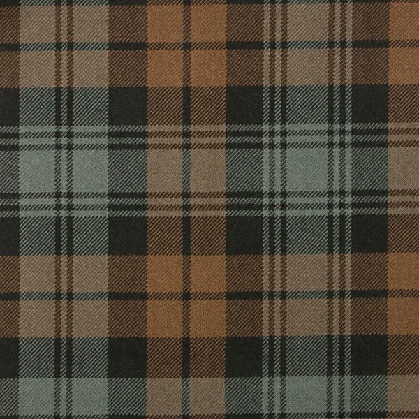 Black Watch Weathered tartan Wool Tartan Fabric Machine Washable use for great kilt use for men & women's