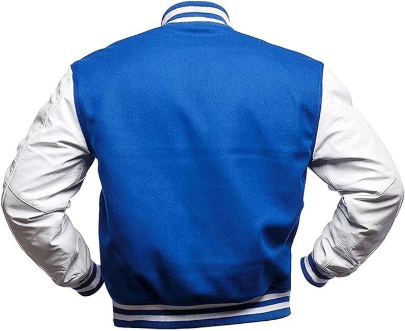 Varsity Jacket Men College Baseball Handmade Jacket Leather Letterman