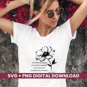 Archivos SVG feministas: cita inspiradora de Virginia Woolf, empoderamiento de la mujer, citas feministas, diseños SVG, SVG de flores, regalos para amantes de los libros