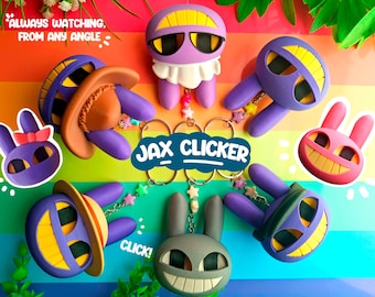 TDAC Jax 3D-geprinte Fidget-sleutelhanger – Bewegende-Oog-illusie & Dubbele Klikoren