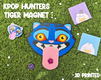 Derpy Tiger Magnet – 3D Print Inspired by Kpop Hunters, Perfect for Magnetic Surfaces, Saja boys, Jinu, Rumi, Zoey, Mira