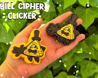 Bill Cipher clicker fidget toy, anti-stress keychain, gravity falls, gift, keychain, 3D print
