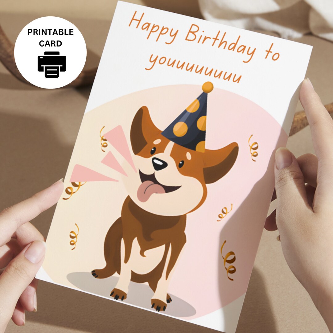 Dog Birthday Funny Dog Card Birthday Card Puppy - Etsy