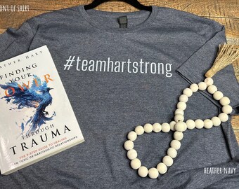 Triumph over Trauma #teamhartstrong Graphic in White