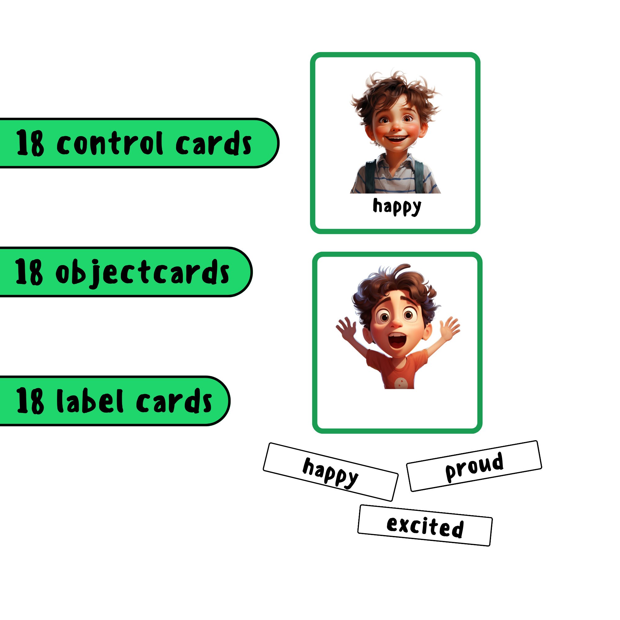 Printable Flashcards About Emotions Emotion Flashcards Etsy