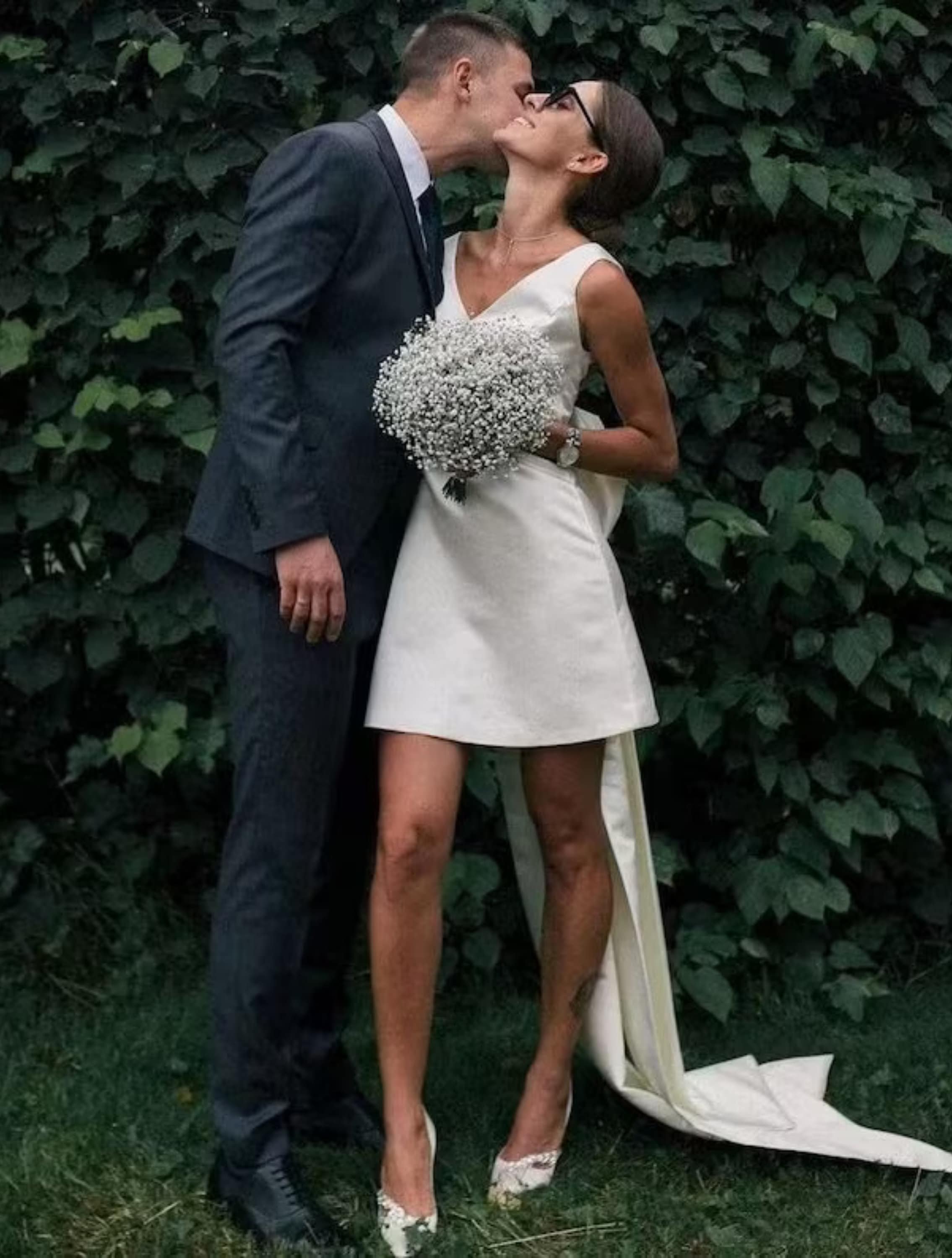 Short Wedding Dress/elopement Dress/white Reception Dress/mini Wedding ...