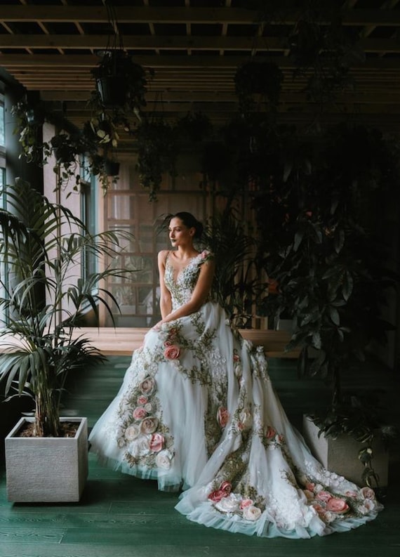 Fairytale floral wedding dresses sale