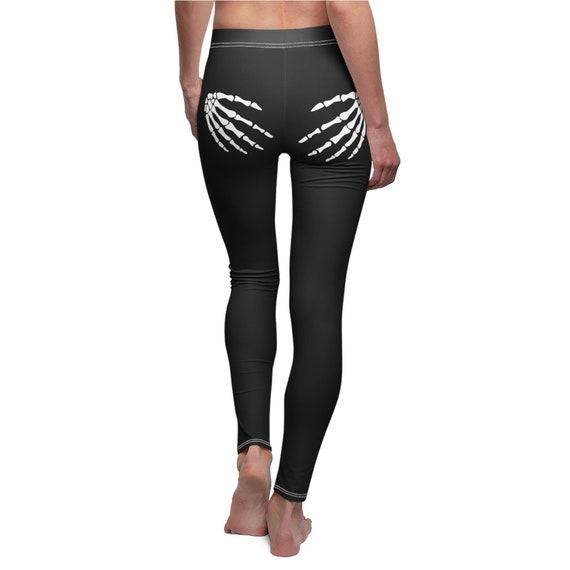 Skeleton Hands Leggings - Halloween Costume, Spooky Athleisure