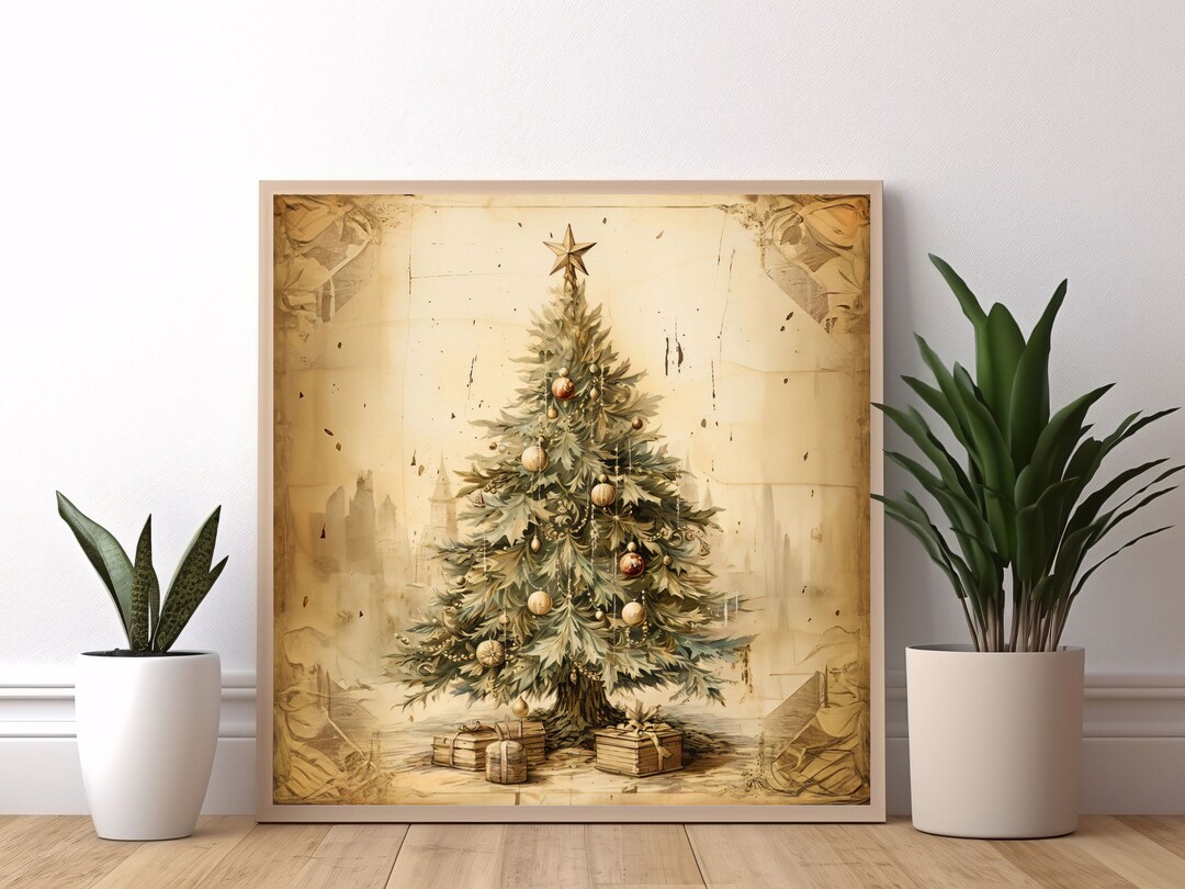 Vintage Christmas Tree Wall Art III