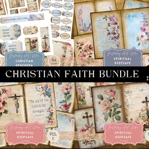 Gebet Journal Kit BUNDLE Andachts Journal Glaube Schrift Christian Junk Journal Glaube Gebet Folio Schrift Ephemera Geschenk für sie