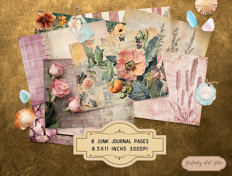Vintage Seed Package Junk Journal Kit, Printable Botanical Ephemera ...