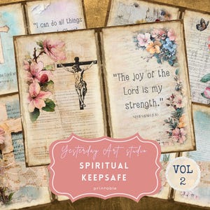 Prayer Journal Kit Devotional Journal Faith Scripture Christian Junk Journal Faith Prayer Folio Scripture Ephemera Gifts For Her Prayer Card
