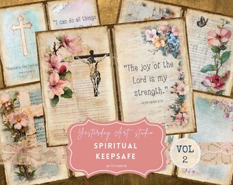 Prayer Journal Kit Devotional Journal Faith Scripture Christian Junk Journal Faith Prayer Folio Scripture Ephemera Gifts For Her Prayer Card