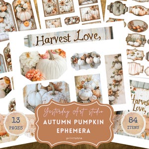 Gezellige herfst ongewenste dagboekpagina's pompoen ongewenste dagboek digitaal plakboek herfst ongewenste dagboek kortstondige collageblad herfst dagboek Kit