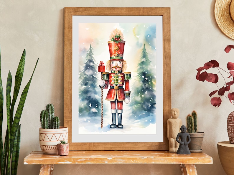 Nutcracker Printable Wall Art Christmas Decor Printable Christmas Wall