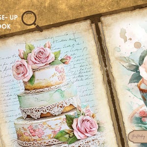 Shabby Chic Floral Teapot Junk Journal Kit Tea Journal Printable Pages ...