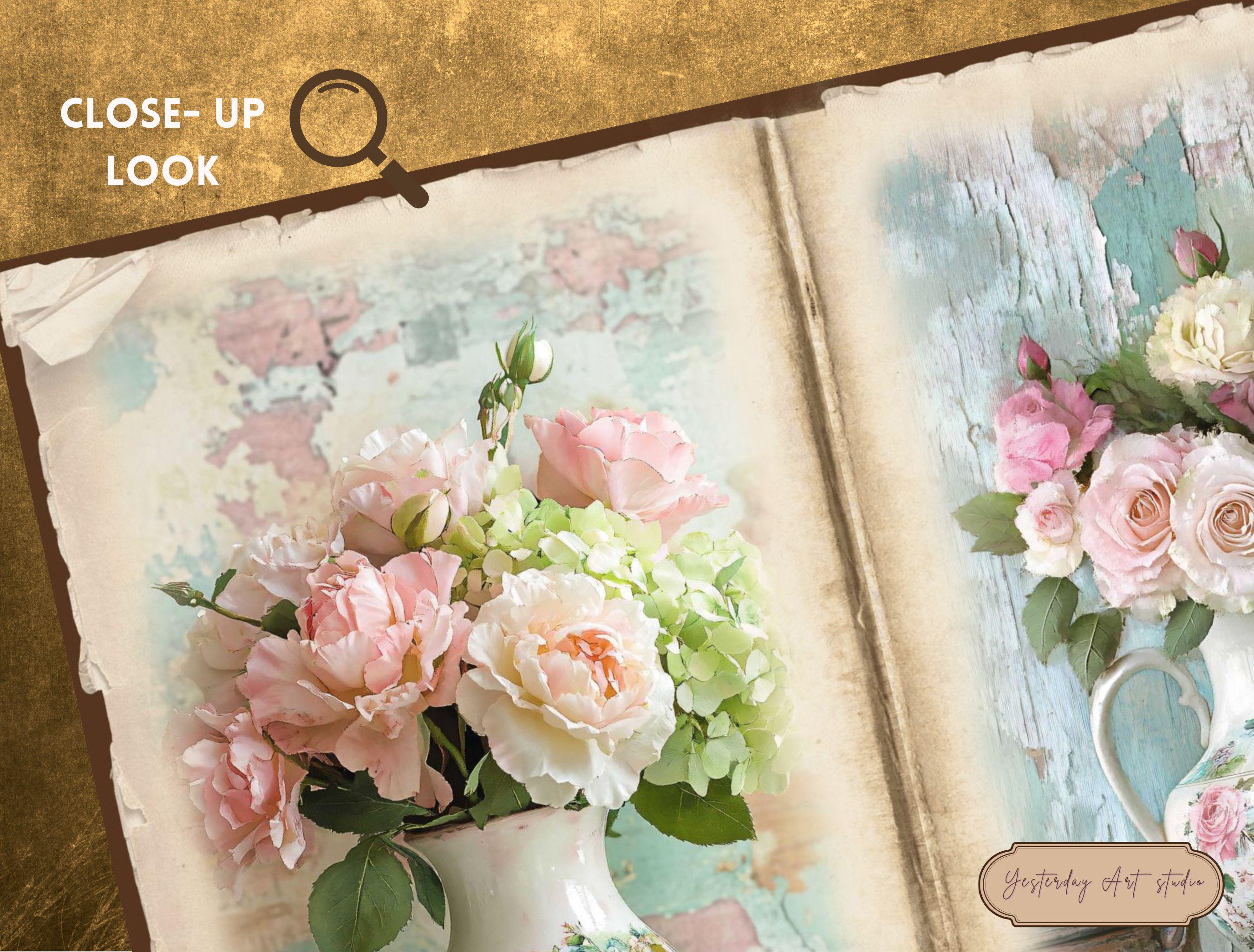 Shabby Chic Floral Teapot Junk Journal Kit Tea Journal Printable Pages ...