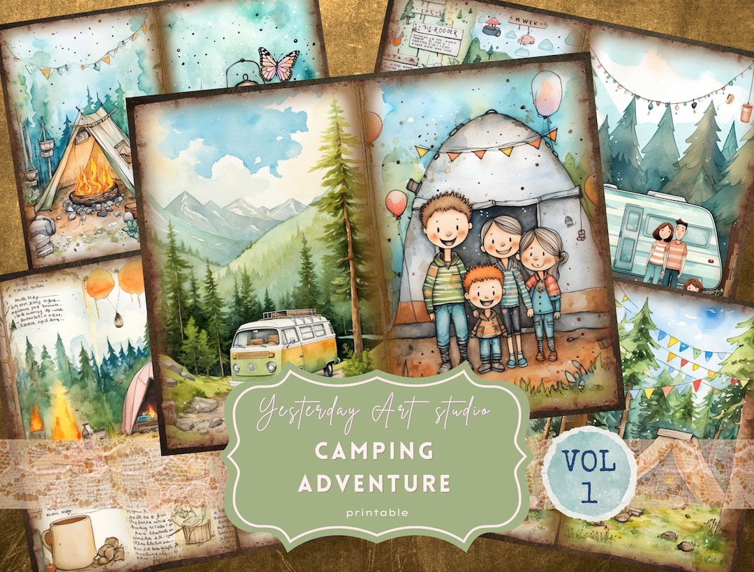 Camping Junk Journal Printables Traveler Printable Junk Journal Kit ...