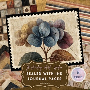 Sealed with Ink Junk Journal Kit – Vintage Post Office Ephemera, Letters, Envelopes, Airmail, Stamps, Wax Seals Trifold Folio, Stationery