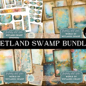 Junk Journal Swamp BUNDLE Firefly Swamp Junk Journal, Flechte Sumpf Junk Journal, Ethereal Swamp Junk Journal, Swamp Junk Journal Kit Sumpfland
