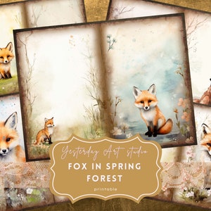 Le renard au printemps, la forêt, les pages du journal indésirable, le renard, les pages du journal