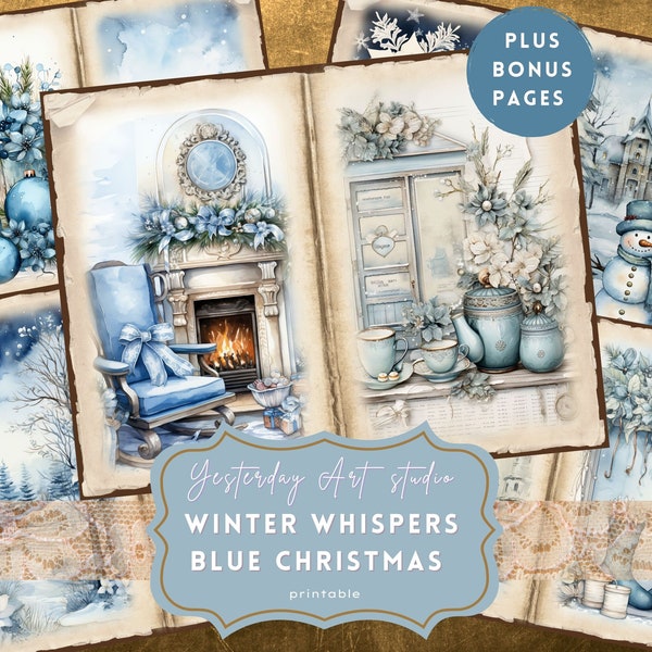 Vintage Library Junk Journal Pages Ephemera Digital Scrapbook Paper Kit ...