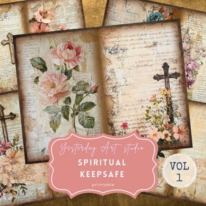 Gebet Journal Kit Devotionalie Journal Glaube Schrift Christian Junk Journal Glaube Gebet Folio Schrift Ephemera Geschenke für ihre Gebetskarte