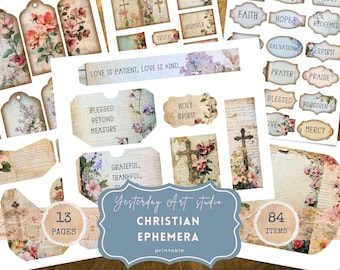 Prayer Journal Kit Devotional Journal Faith Scripture Christian Junk Journal Faith Prayer Folio Scripture Ephemera Gifts For Her Prayer Card