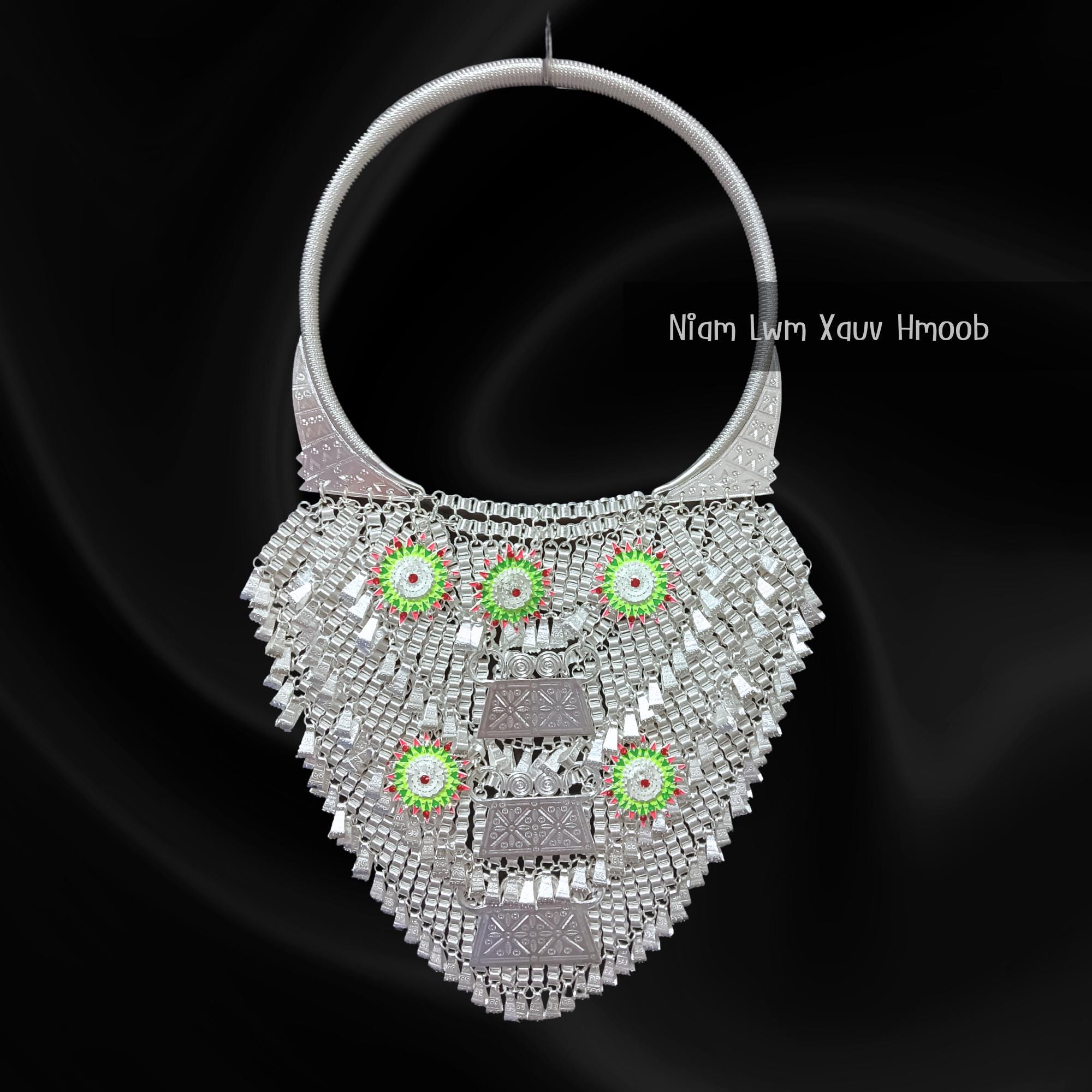 Hmong Necklace Money 2 | Xauv Hmong | Necklace | Antique Hmong necklace, Tribal Necklace, Hmong Jewelry, Hmong By Niam Lwm Xauv Hmoob.