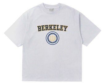 T-shirt Berkeley, oversize, t-shirt rétro streetsyle, chemise unisexe de haute qualité pour homme et femme