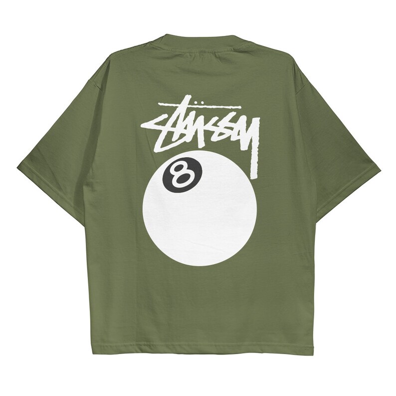 Stussy 8 Ball, Oversize, T-shirt rétro streetsyle, Chemise unisexe de haute qualité pour homme et femme image 6