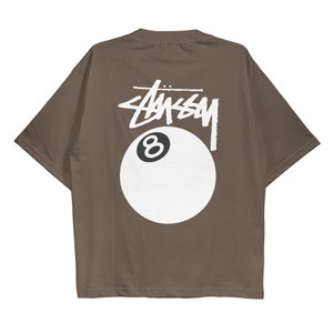 Stussy 8 Ball, T-shirt oversize, Streetsyle retrò, maglietta unisex di alta qualità per uomo e donna immagine 8