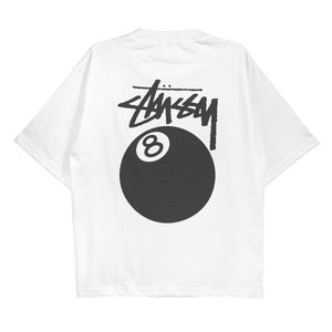 Stussy 8 Ball, Oversize , Streetsyle Retro T-Shirt, Unisex High Quality Shirt for men and women image 4