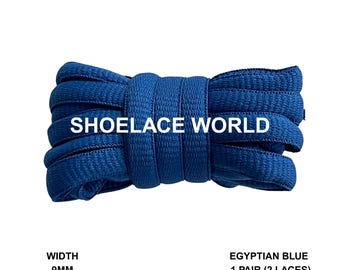 Egyptian Blue Oval Wide V2 Shoelaces 9mm Compatible SB Replacement Dunk Laces Ships Out From The USA Next Day
