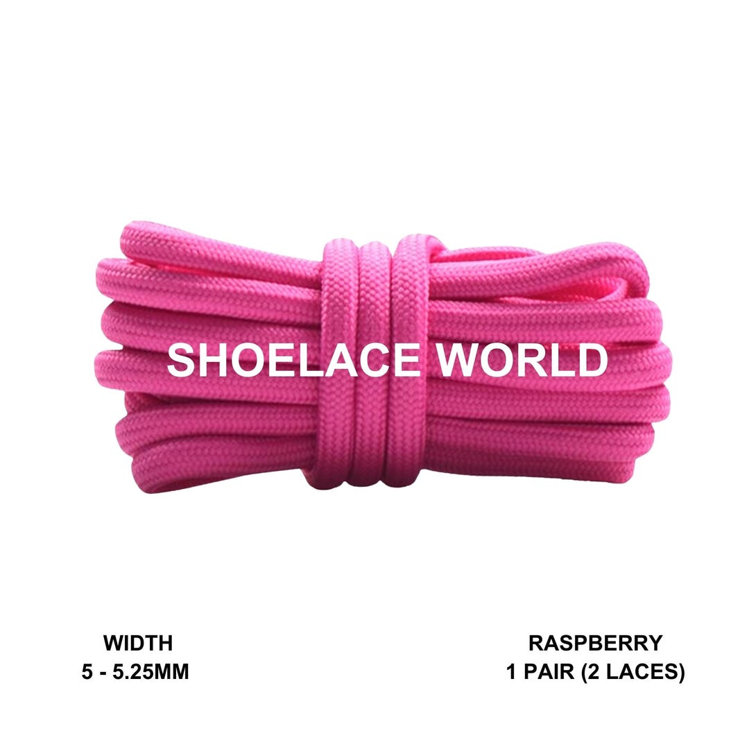 Bag Laces Raspberry T1 Raspberry Classic Rope Shoelaces 5mm - 5.25mm Classic Colorful Laces ...