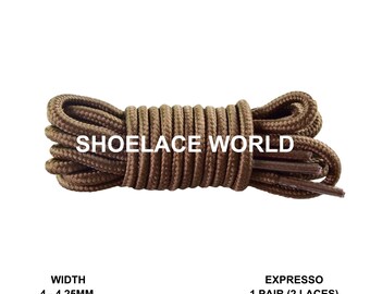Expresso Thin Round Shoelaces 4mm - 4.25mm Classic Colorful Laces Ships Out From The USA Next Day