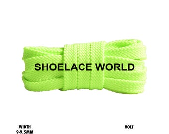 Volt Flat Double Threaded Shoelaces 9-9.5mm Laces Ships Out From The USA Next Day