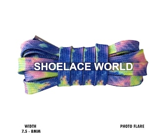 Photo Flare Premium Flat Shoelaces 7.5-8mm Limited Edition Laces Ships Out From The USA Next Day