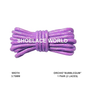 Orchid Bubblegum Glitter Rope Shoelaces 3.75mm Colorful Pattern Laces Ships Out From The USA Next Day