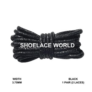 Black Rope Shoelaces 3.75mm Colorful Pattern Laces Ships Out From The USA Next Day