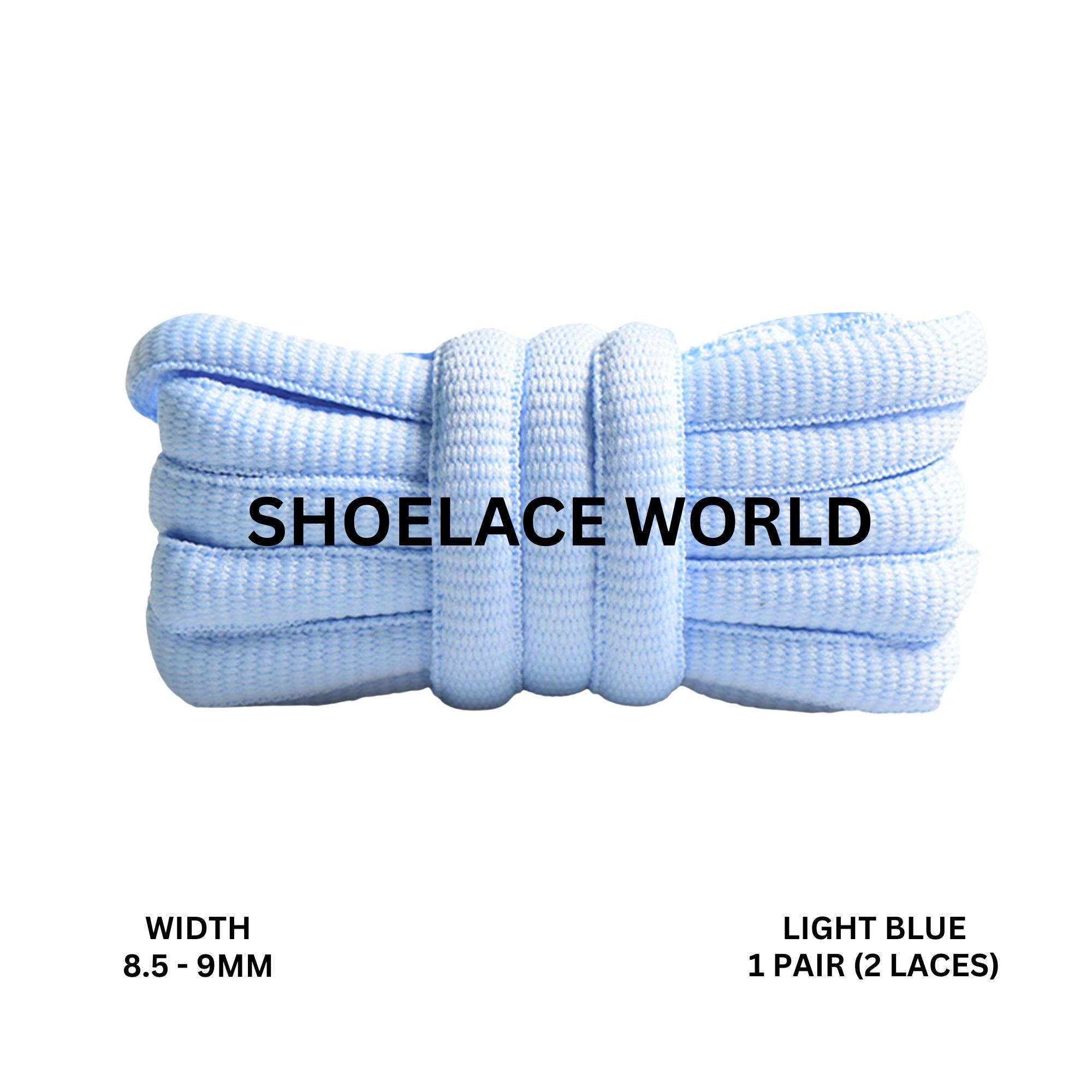 Light Blue Premium Thick Oval Shoelaces 8.5-9mm Compatible SB