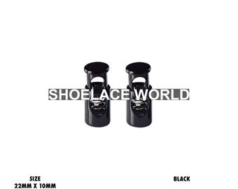 Black Metal Shoelace Lace Locks Premium Lace Stoppers Ships Out From The USA Next Day