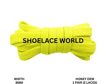 Cordones planos Honey Dew Classic de 8 mm y 5/16 de pulgada. Envío desde EE. UU. al día siguiente.
